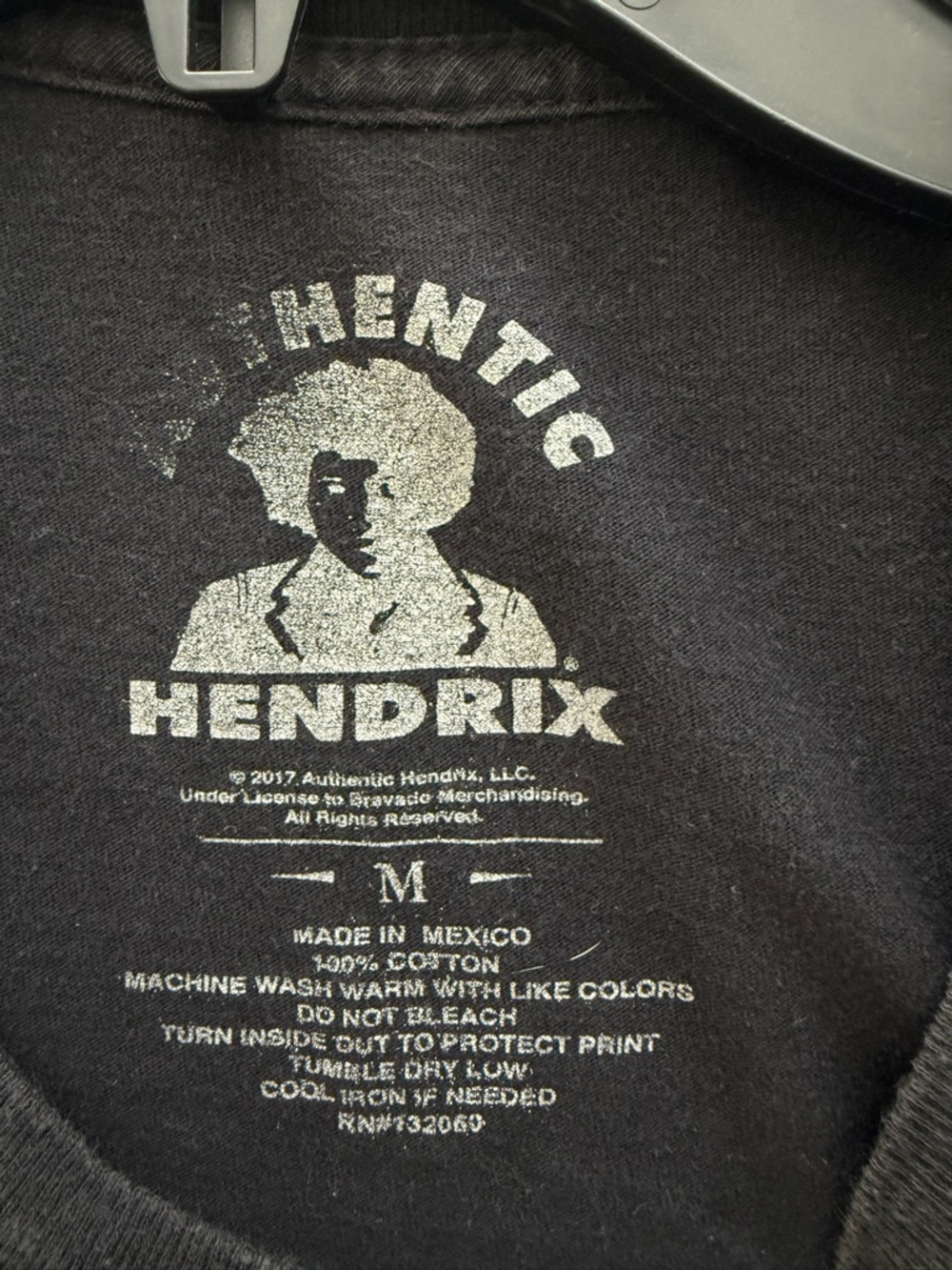 Jimi Hendrix Graphic Band Tee Black Vintage Fade Medium Rock Tee - Picture 8 of 8
